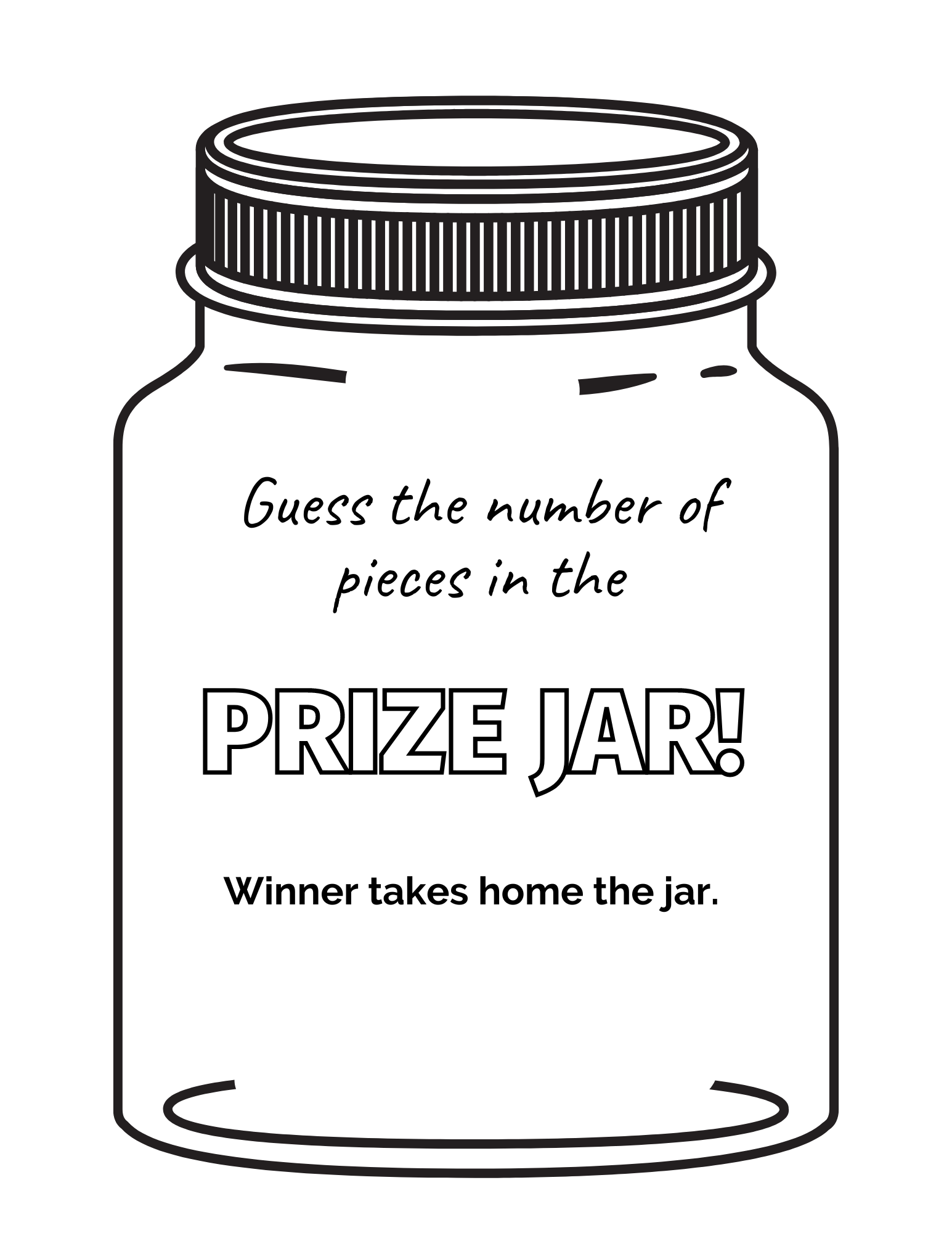 Candy Jar Game Free Printables Candy Jar Game Free Printables