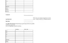 Cash Counting Sheet Events Template