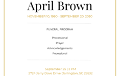Catholic Church Funeral Mass Program