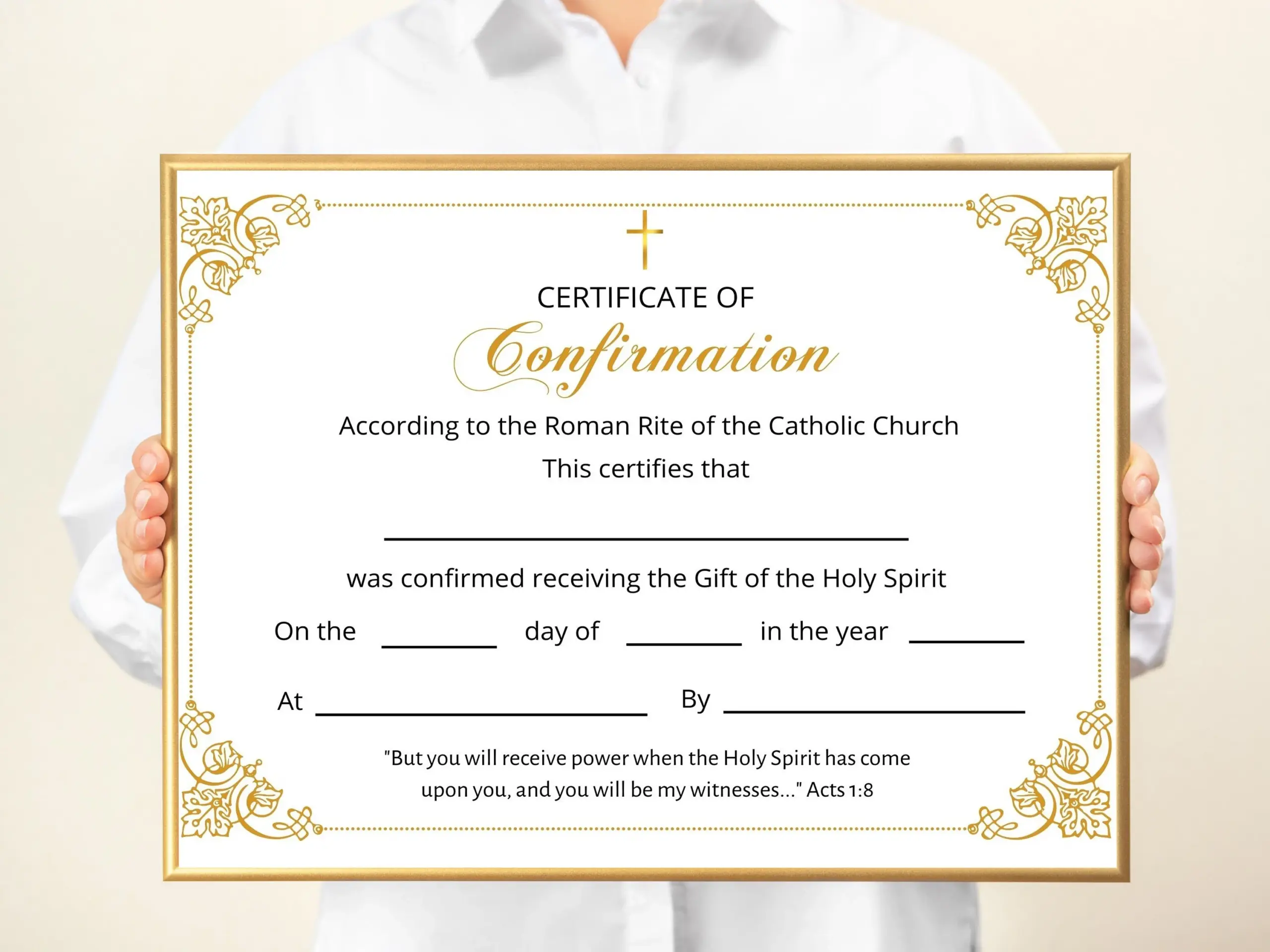 Catholic Confirmation Certificate