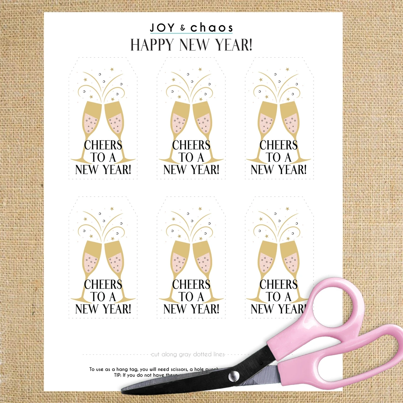 Cheers To A New Year Printable Party Favor Tags Instant Download Cheers To A New Year Printable Party Favor Tags Instant Download