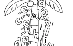 Chicka Chicka Boom Boom Coloring Page