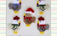 Chicken Christmas Ornaments Plastic