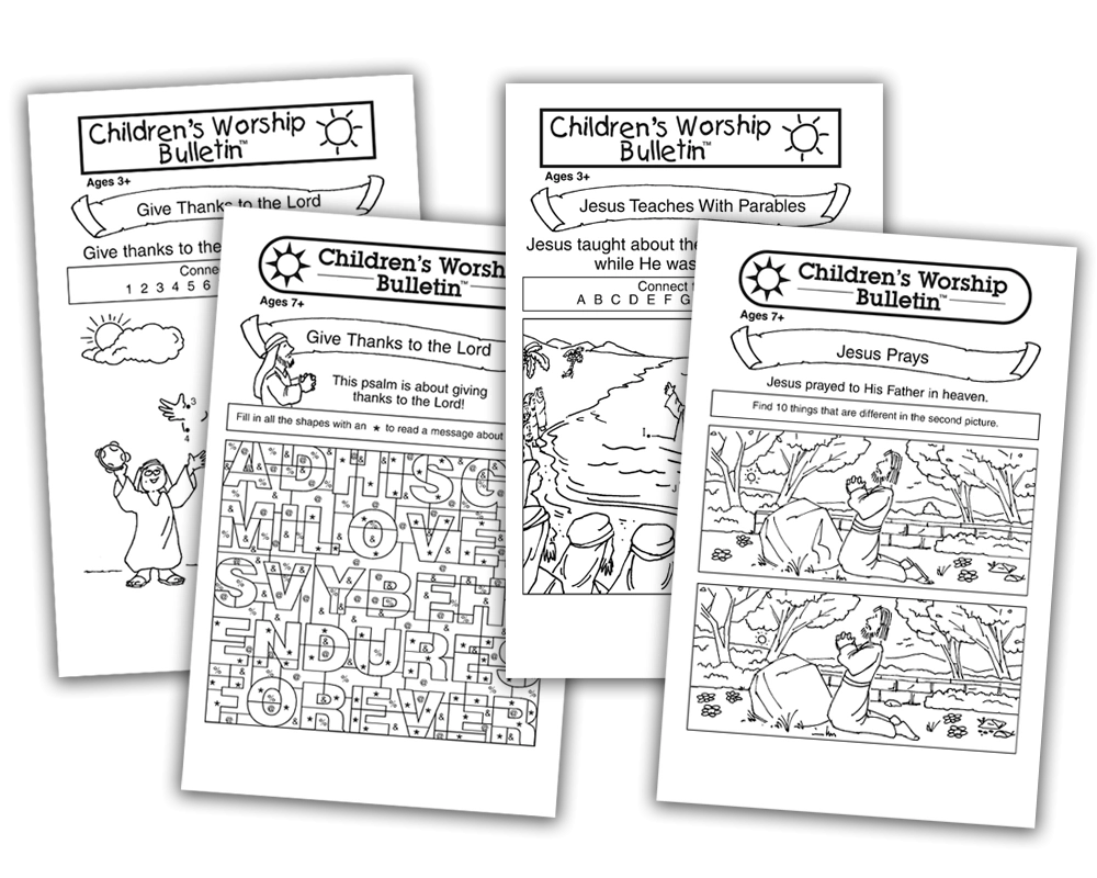 Childrens Worship Bulletins Samples Childrens Worship Bulletins Samples