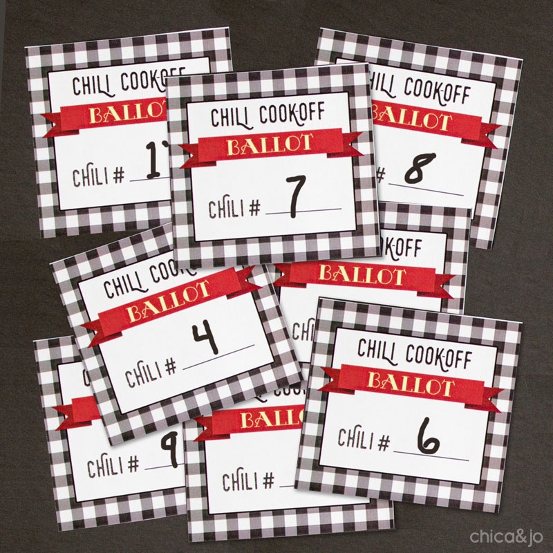 Chili Cook Off Voting Ballots Scoresheets Chili Cook Off Voting Ballots Scoresheets