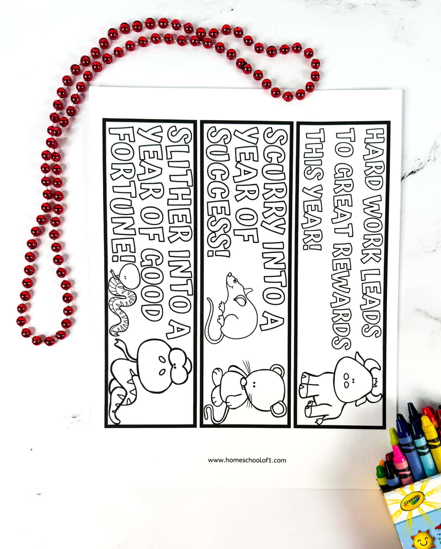 Chinese New Year Bookmark Printables