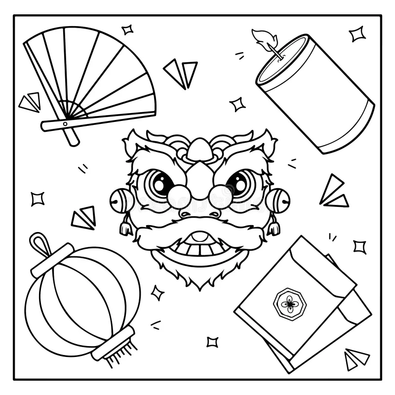 chinese new year coloring pages printable