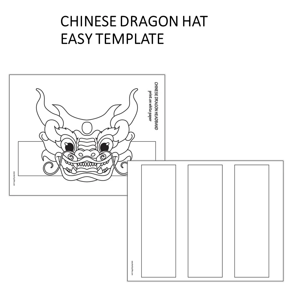 Chinese New Year Dragon Paper Hat For Kids Chinese New Year Dragon Paper Hat For Kids