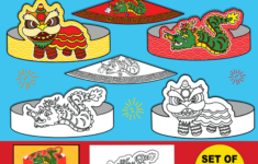 Chinese New Year Paper Crowns For Kids Printable Lunar New Year Paper Hat Headbands Craft Activity