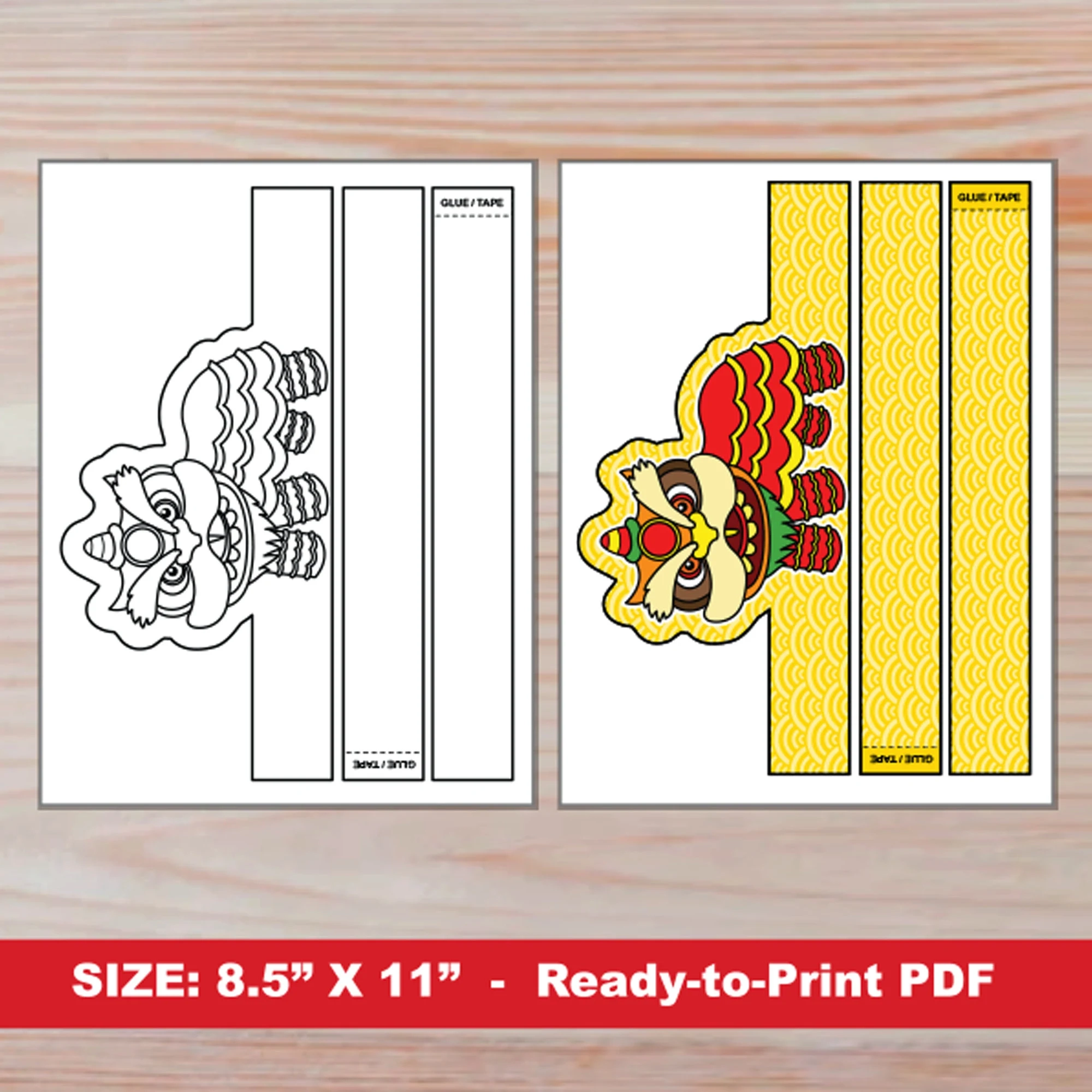 Chinese New Year Paper Crowns For Kids
