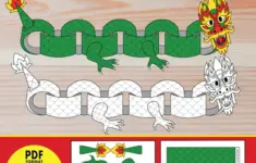 Chinese New Year Paper Dragon Printable