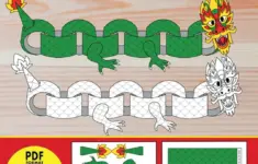 Chinese New Year Paper Dragon Printable
