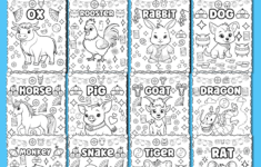 Chinese New Year Zodiac Animals Coloring Pages Chinese New Year Coloring Pages