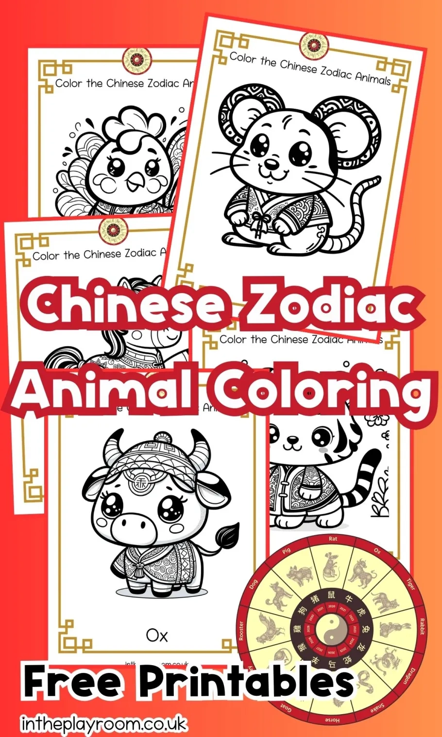 Chinese Zodiac Animal Coloring Pages Chinese Zodiac Animal Coloring Pages