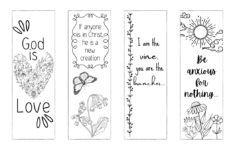 Christian Bookmarks Printable Color