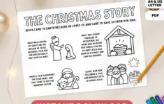 Christian Christmas Story Coloring Page