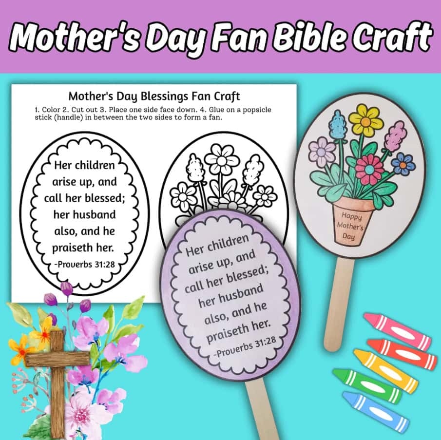Christian Mothers Day Printable Crafts Gifts Kids Make