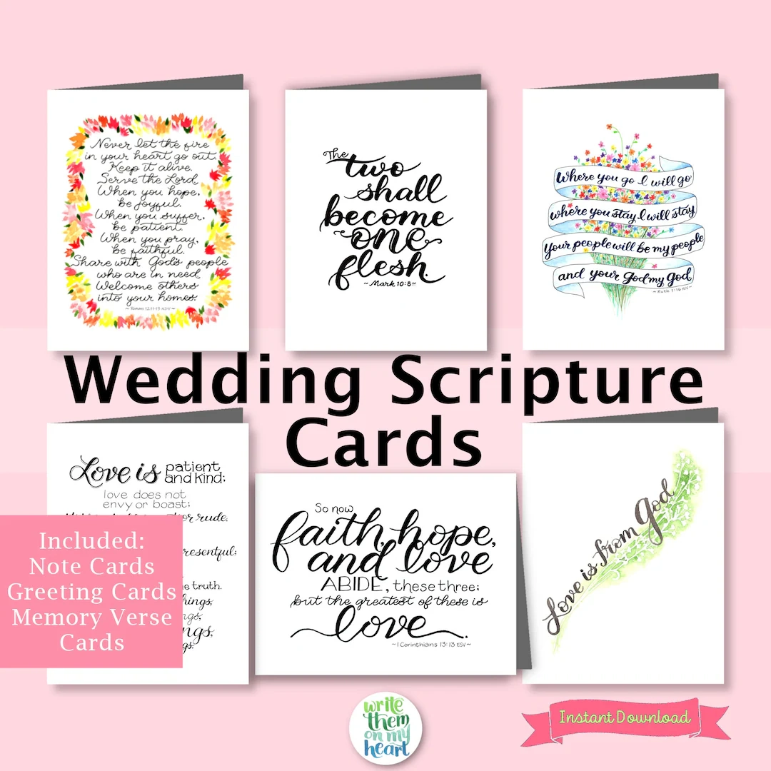 Christian Wedding Cards Printable