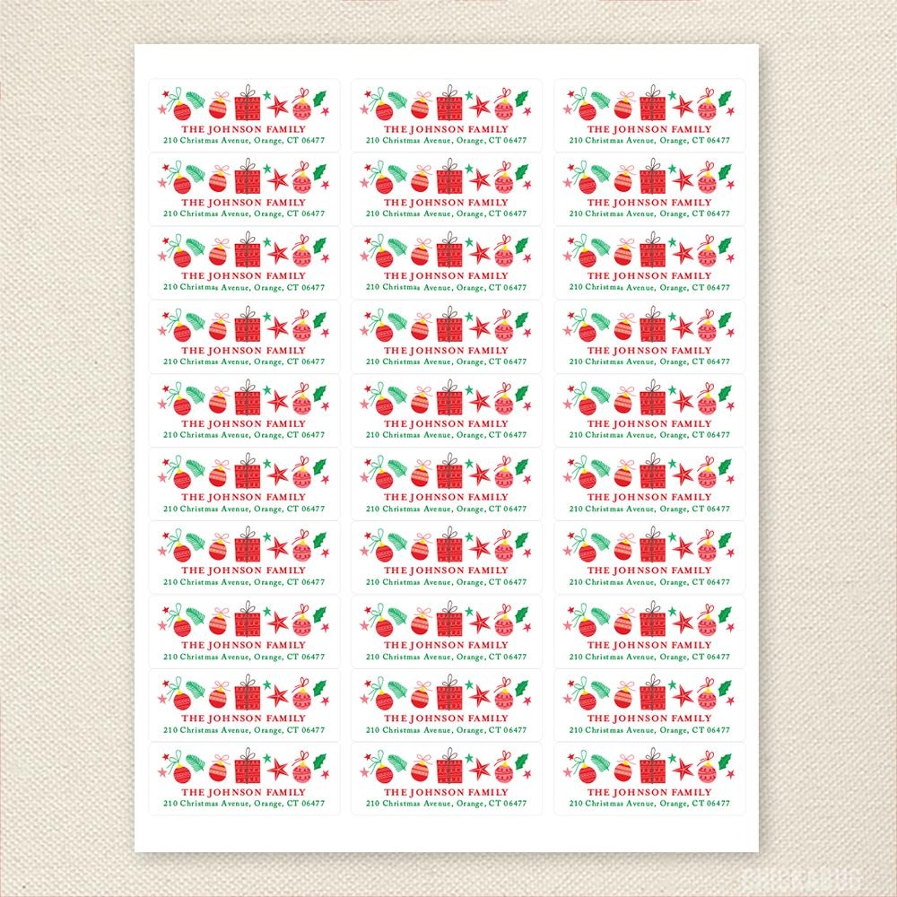 printable christmas return labels