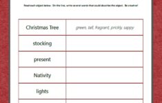 Christmas Adjectives Worksheet