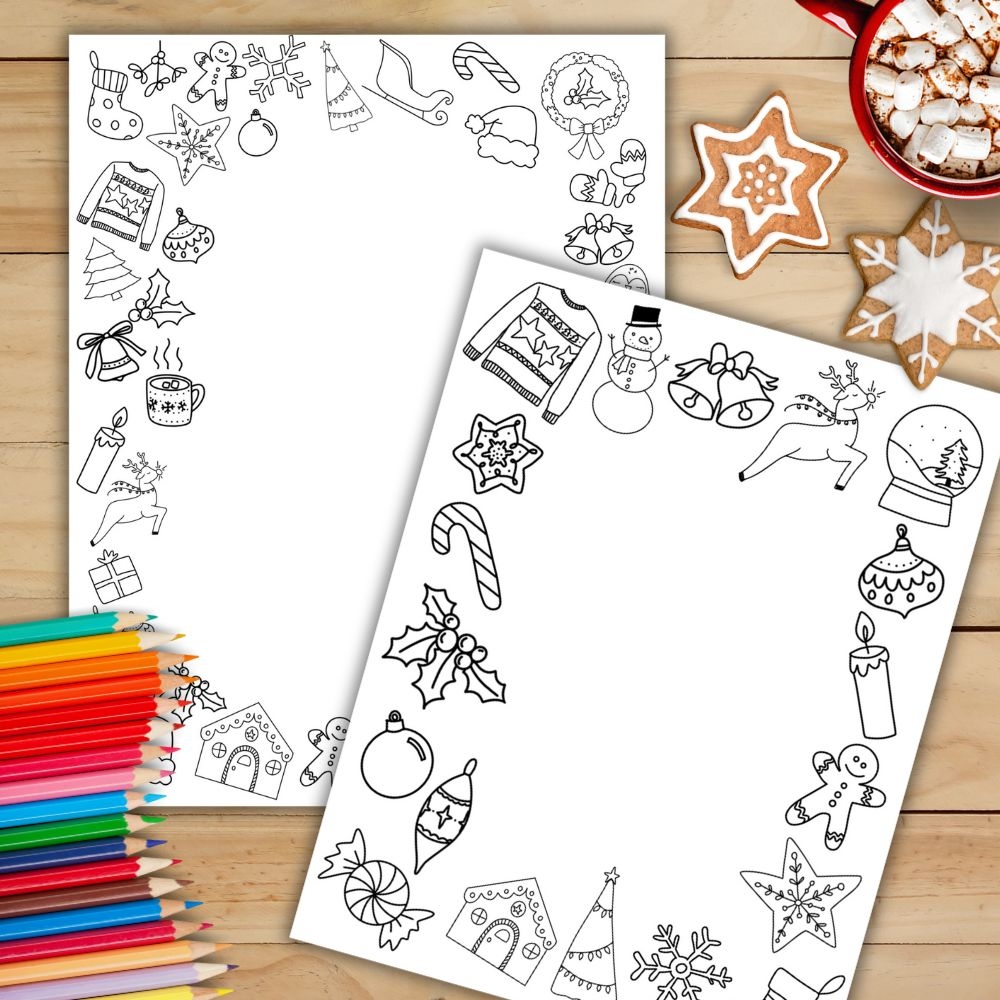 free printable christmas letter borders