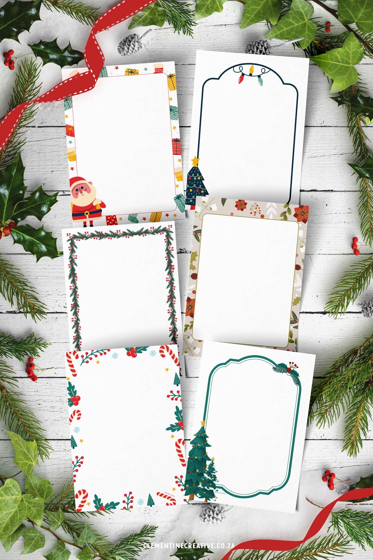 Christmas Border Papers Free Printable Templates