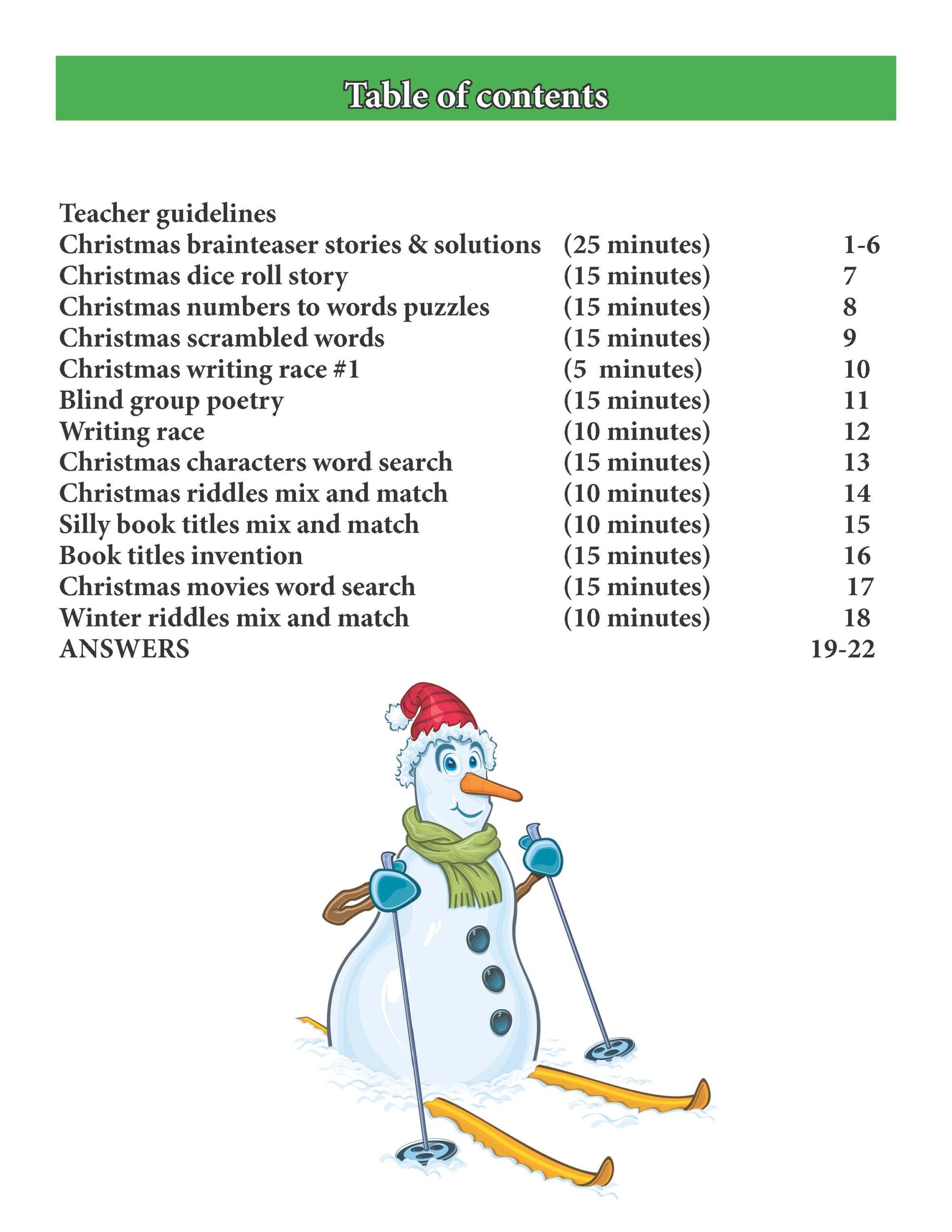 Christmas Brain Teaser Mystery Stories Riddles Puzzles For Middle School