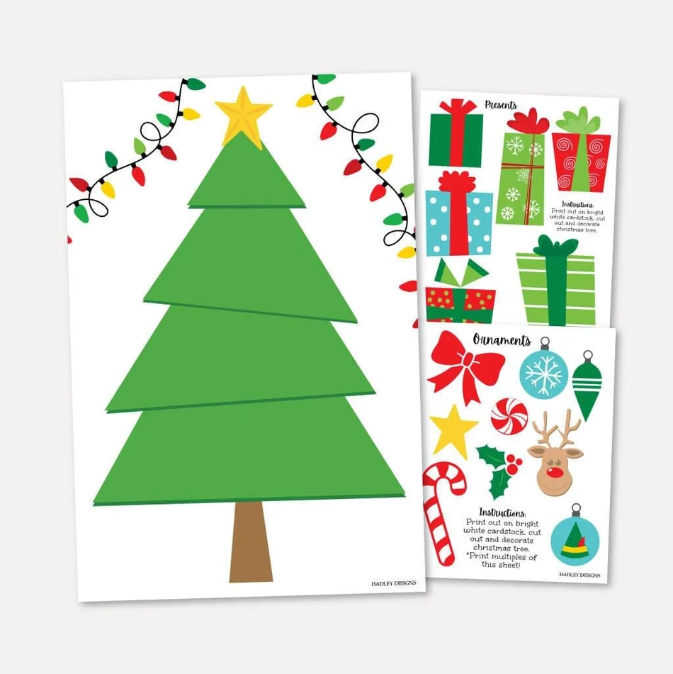 Christmas Build A Christmas Tree Template Christmas Build A Christmas Tree Template