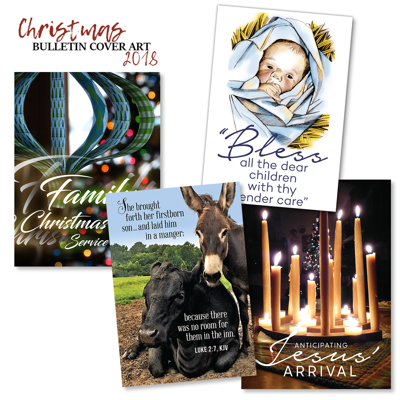 Christmas Bulletin Cover Art Collection 2018