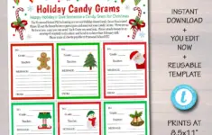 Christmas Candy Gram Flyer Holiday 738399000