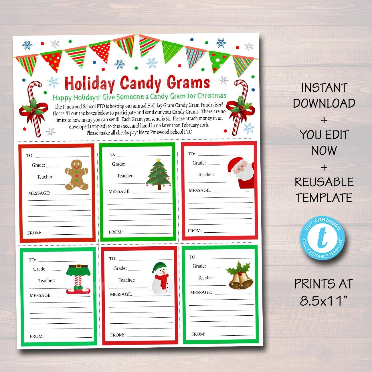 Christmas Candy Gram Flyer Holiday 738399000 Christmas Candy Gram Flyer Holiday 738399000