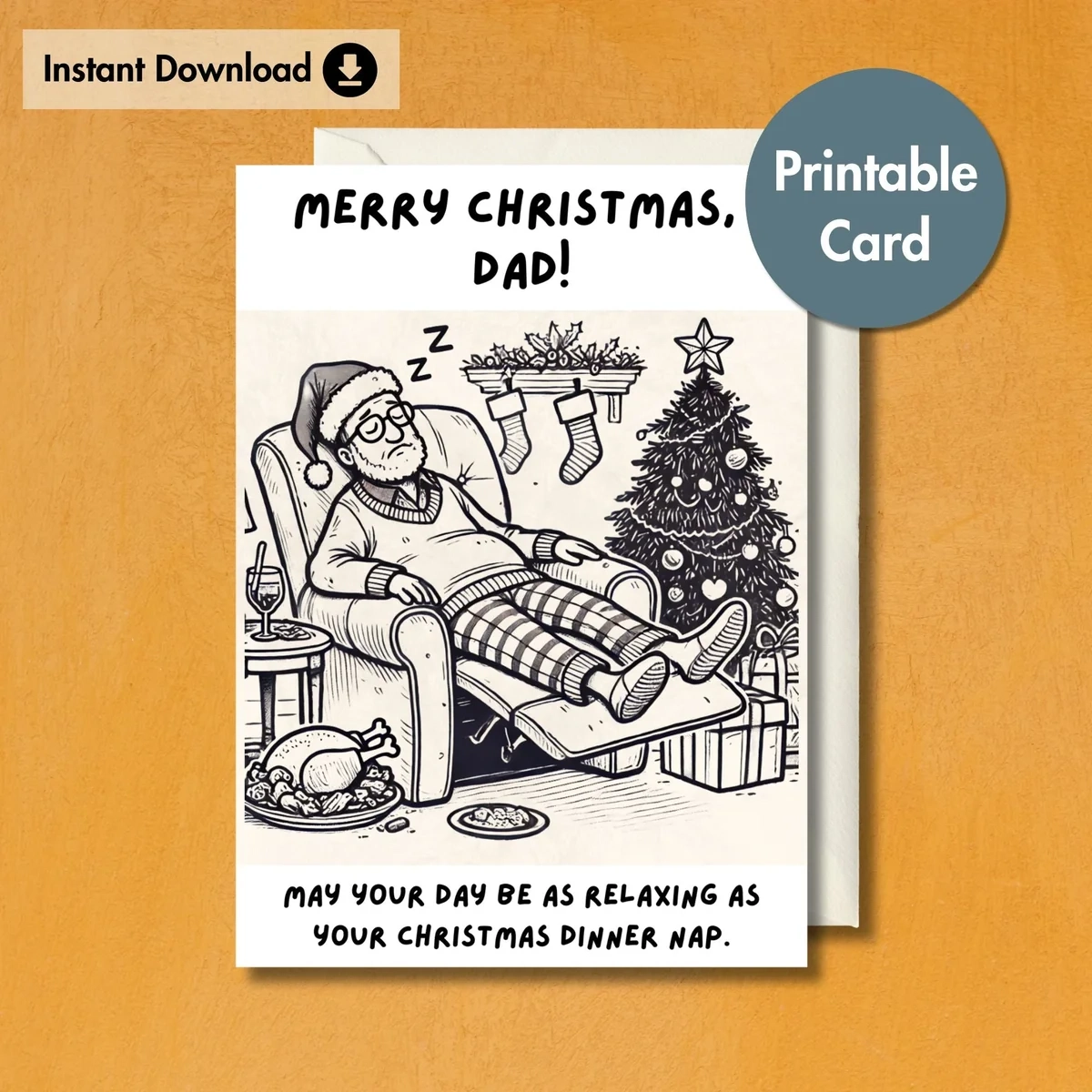 Christmas Card For Dad Printable Card Christmas Card For Dad Printable Card