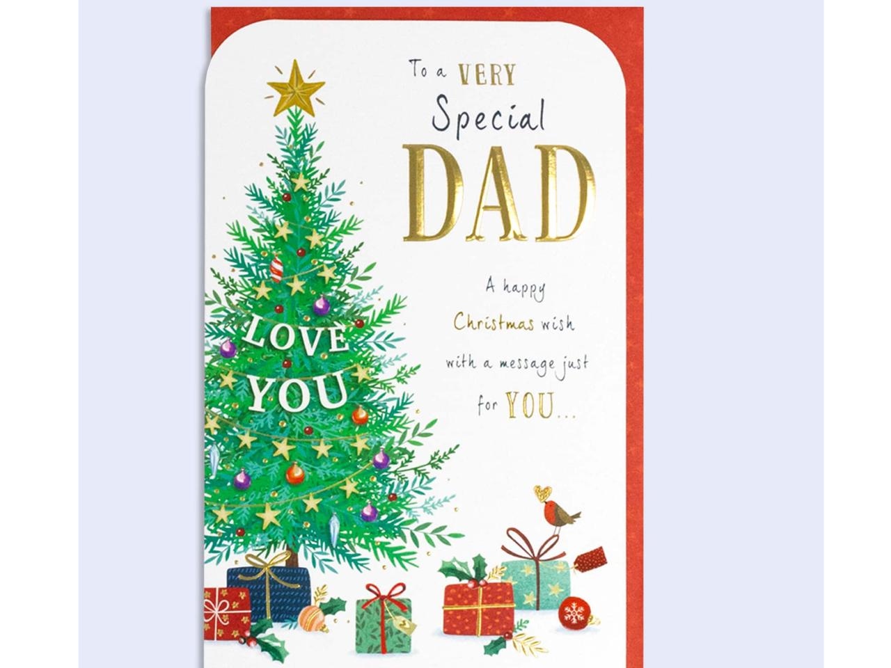 Christmas Card For Dad Printable Festive Christmas Card For Dad Printable Festive