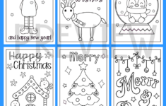 Christmas Card Template Printables To Colour 12214787