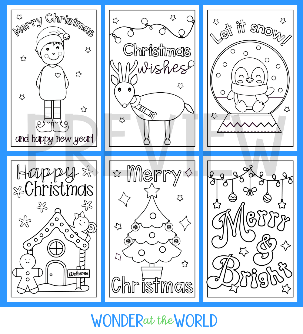 Christmas Card Template Printables To Colour 12214787