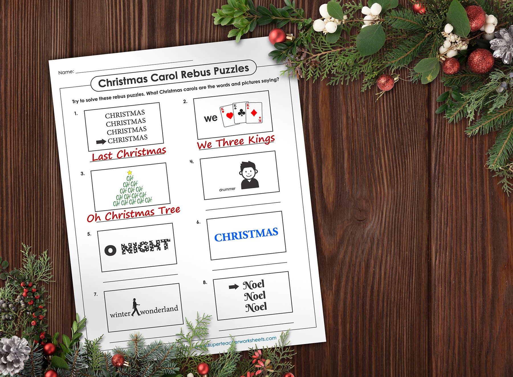 Christmas Carol Brain Teaser Puzzles Christmas Carol Brain Teaser Puzzles