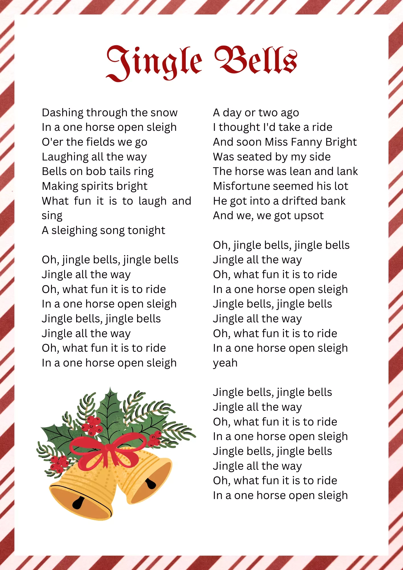 Christmas Carol Printables