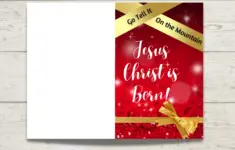 Christmas Church Bulletin Cover Bi Fold