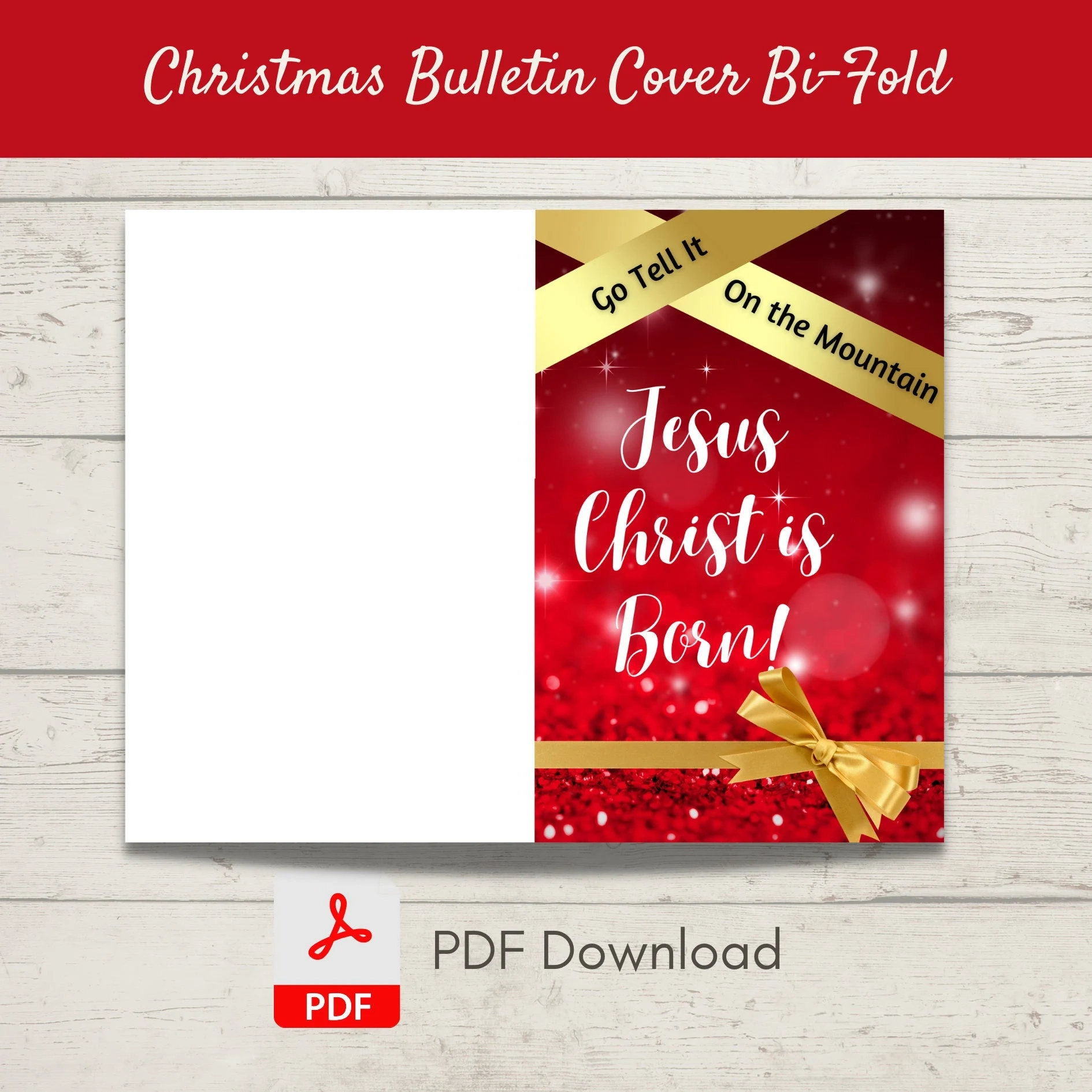 Christmas Church Bulletin Cover Bi Fold Christmas Church Bulletin Cover Bi Fold