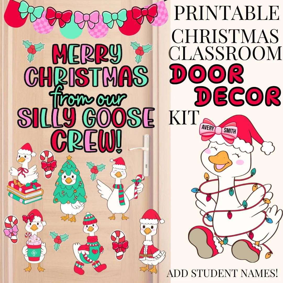 Christmas Classroom Door Decor Kit Christmas Classroom Door Decor Kit