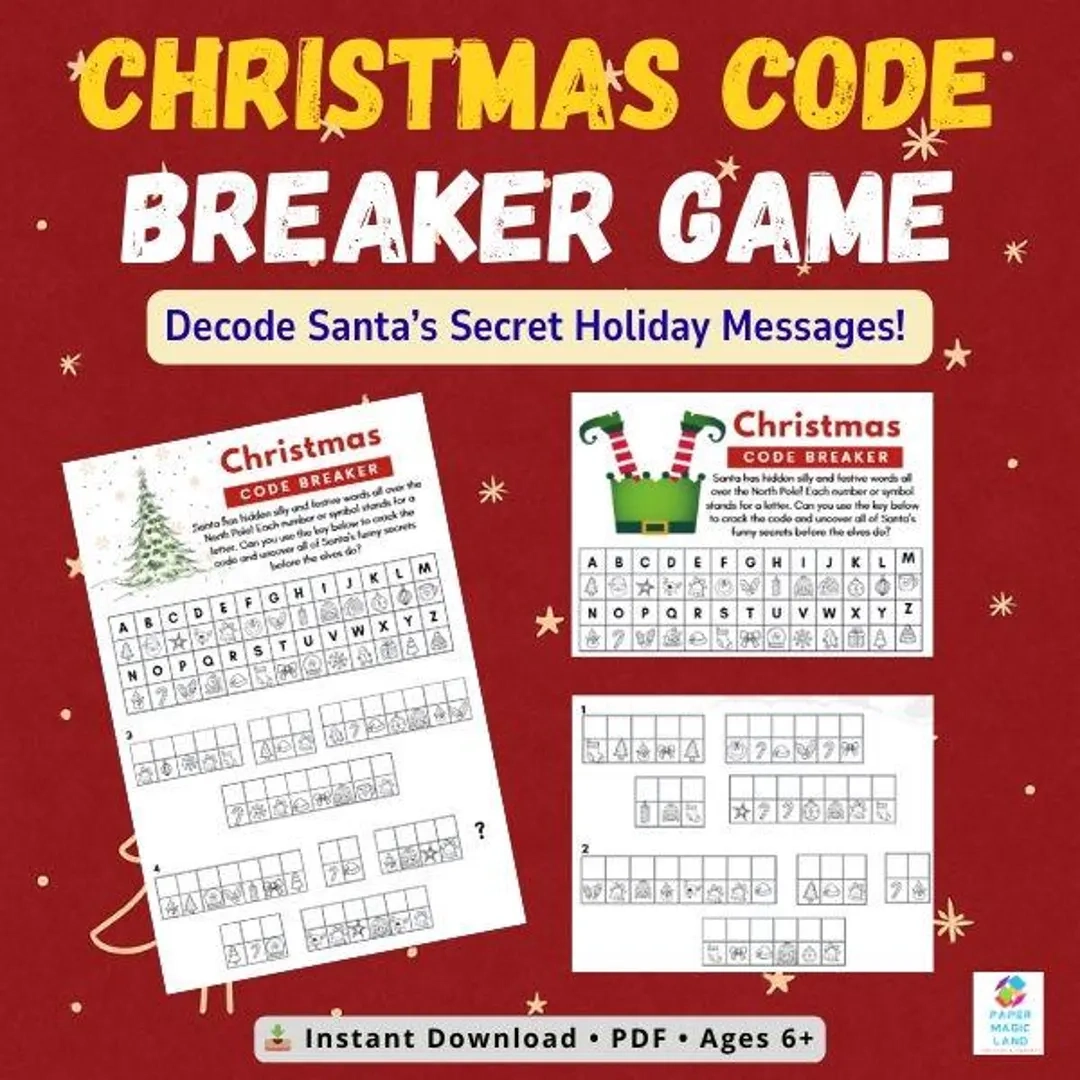 Christmas Code Breaker Printable Holiday Christmas Code Breaker Printable Holiday