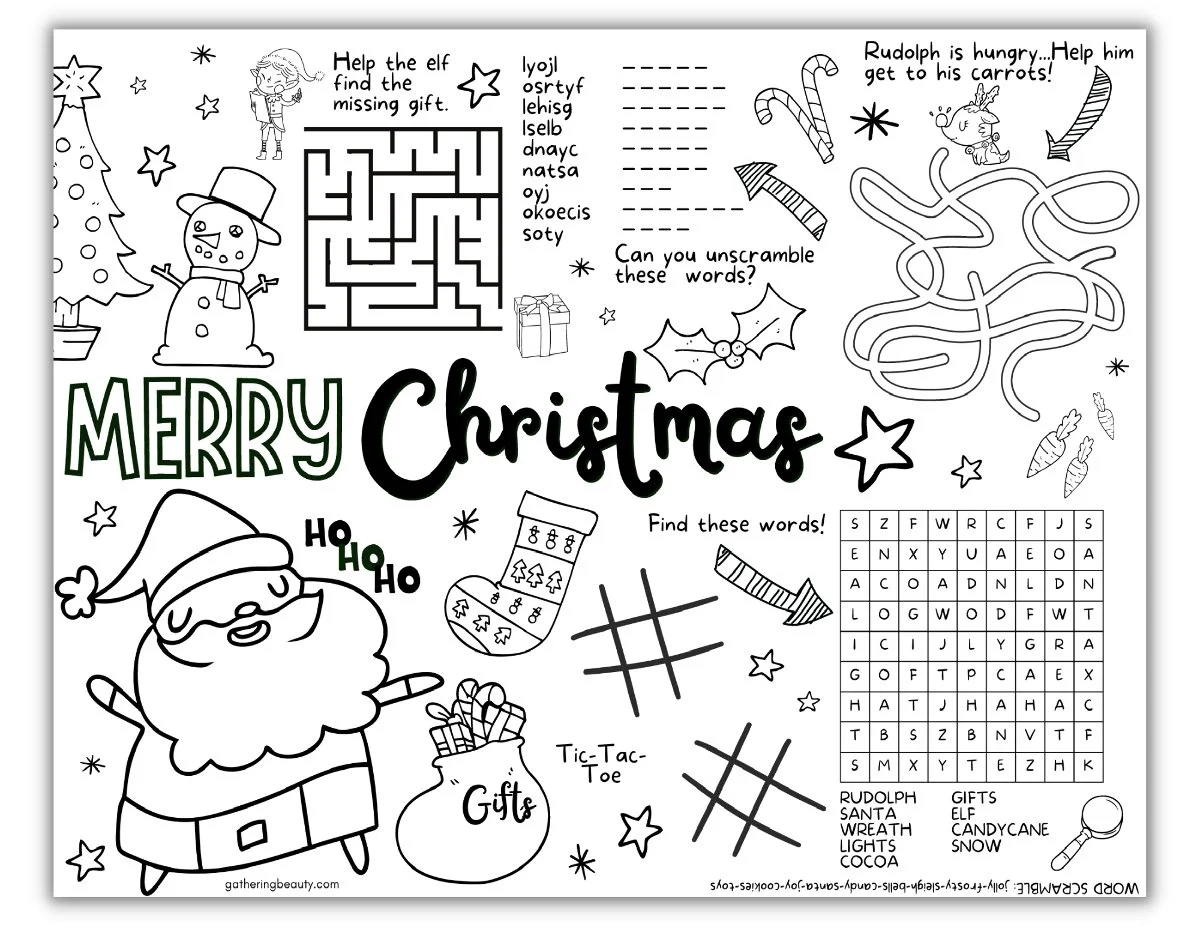 Christmas Coloring Activities For Kids Free Printable Christmas Coloring Activities For Kids Free Printable