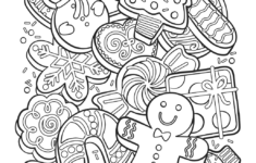 Christmas Cookies Coloring Page