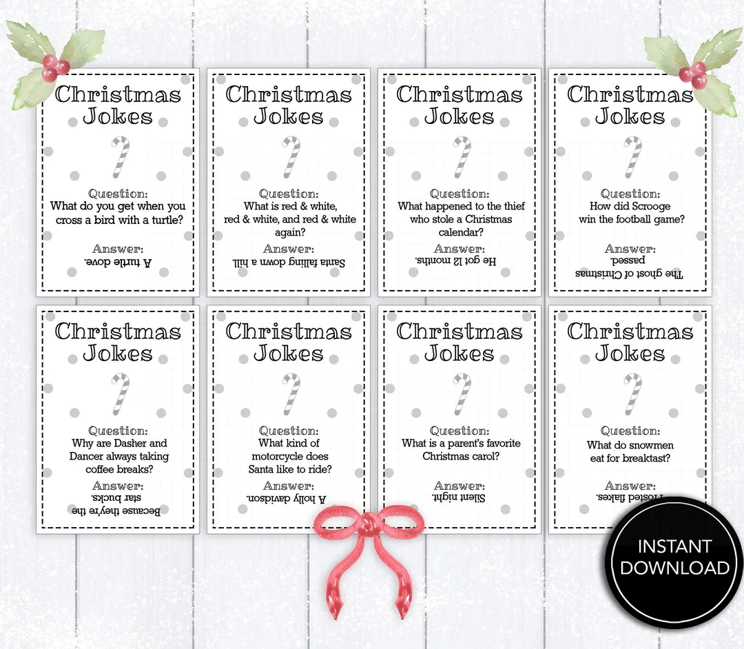 Christmas Cracker Jokes Printable