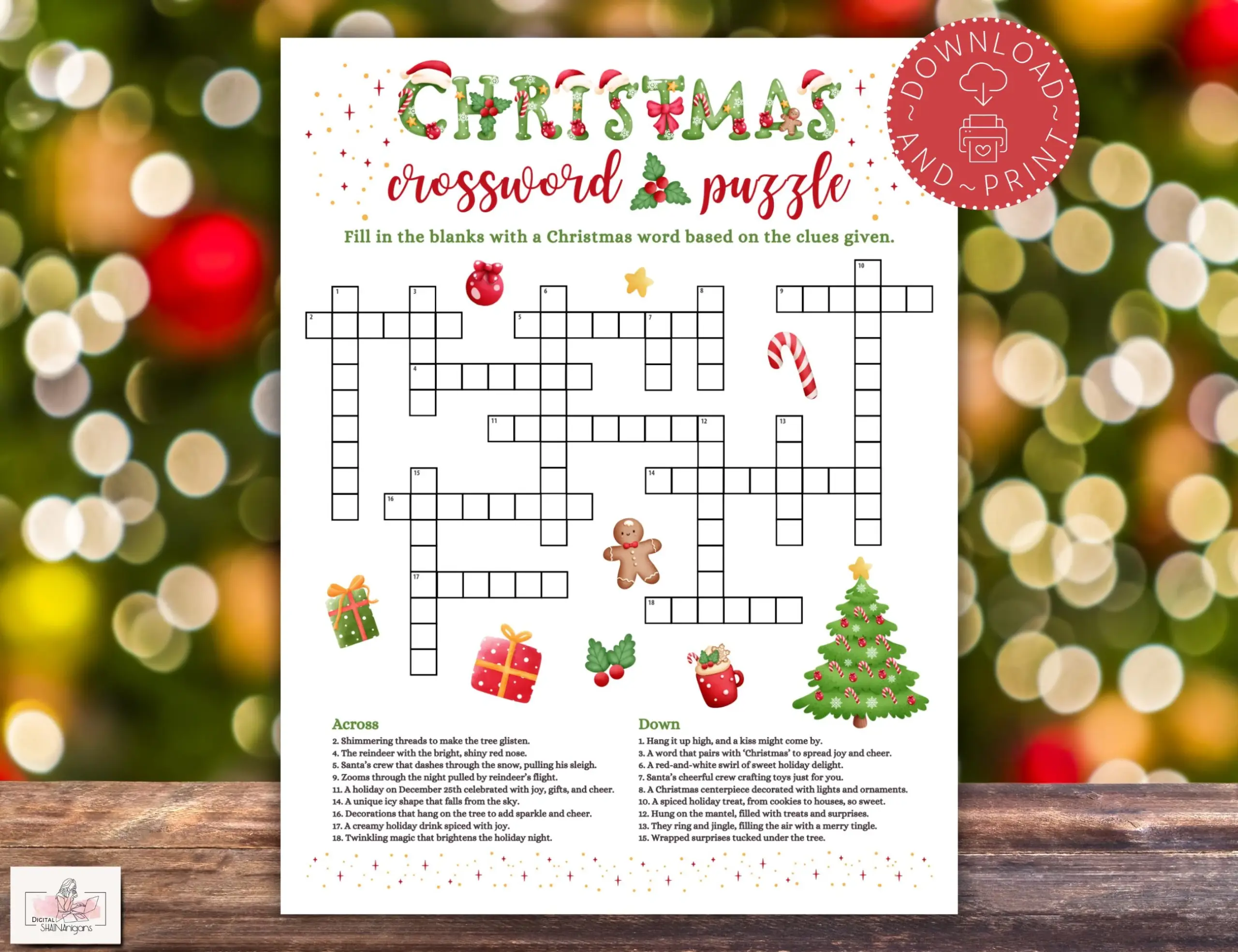 Christmas Crossword Puzzle Game Christmas Crossword Puzzle Game