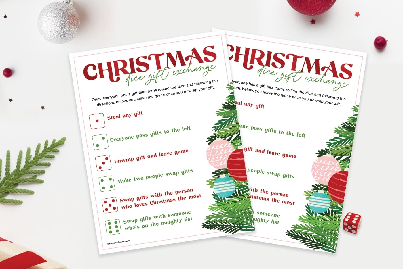 Christmas Dice Game Christmas Dice Game