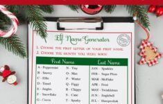 Christmas Elf Name Generator Printable Pinterest 2
