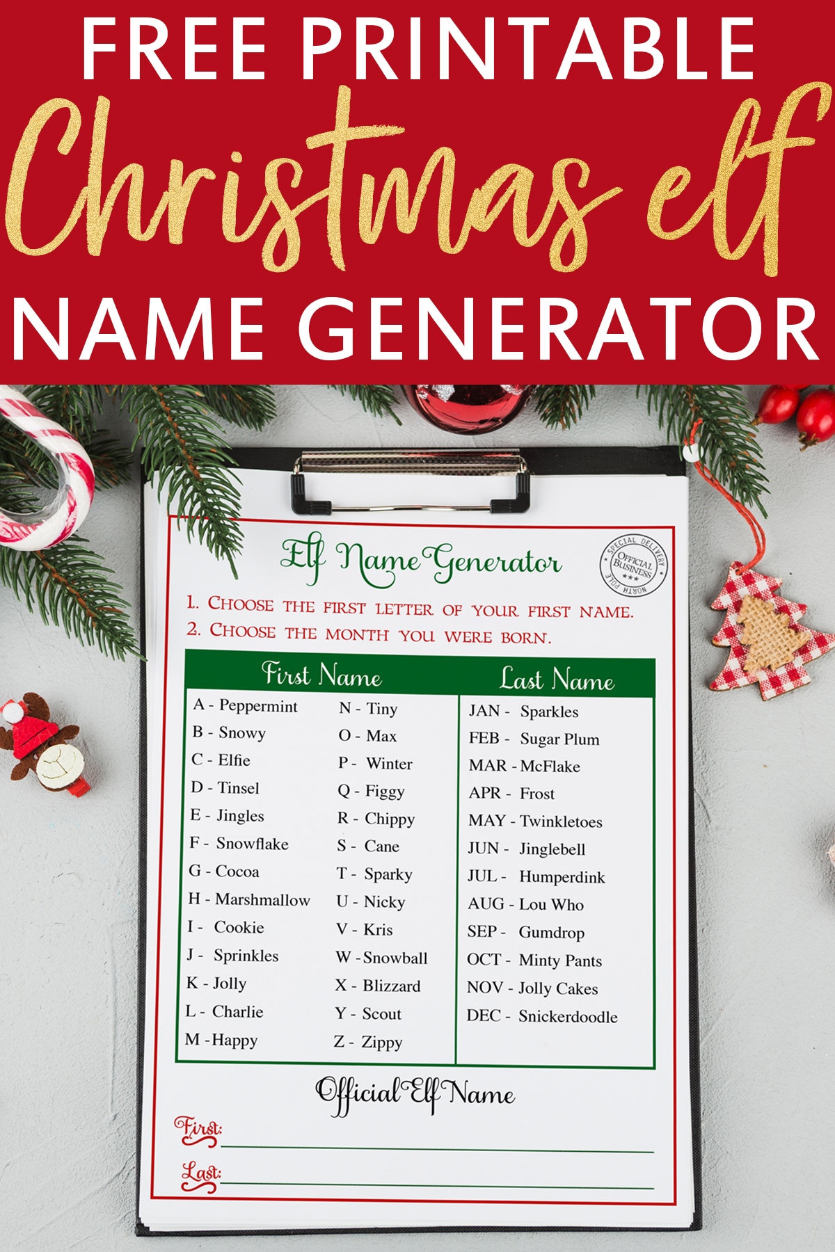 Christmas Elf Name Generator Printable Pinterest 2 Christmas Elf Name Generator Printable Pinterest 2