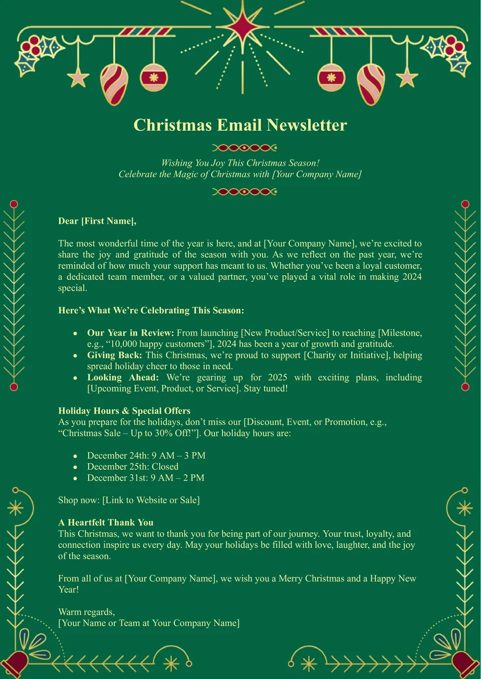 free christmas newsletter templates free christmas newsletter templates