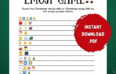 Christmas Emoji Game Printable Xmas